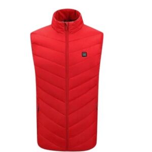 9-Zone Heated Vest Red 2XL – USB Charging & Temperature Control | Cardinella